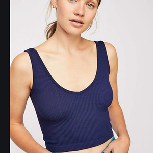 Free People Solid Rib Brami‎ in Navy